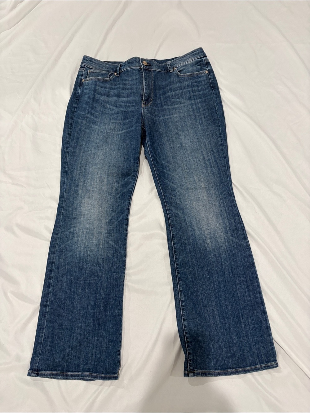 White House Black Market Women's Blue Bootcut Jeans